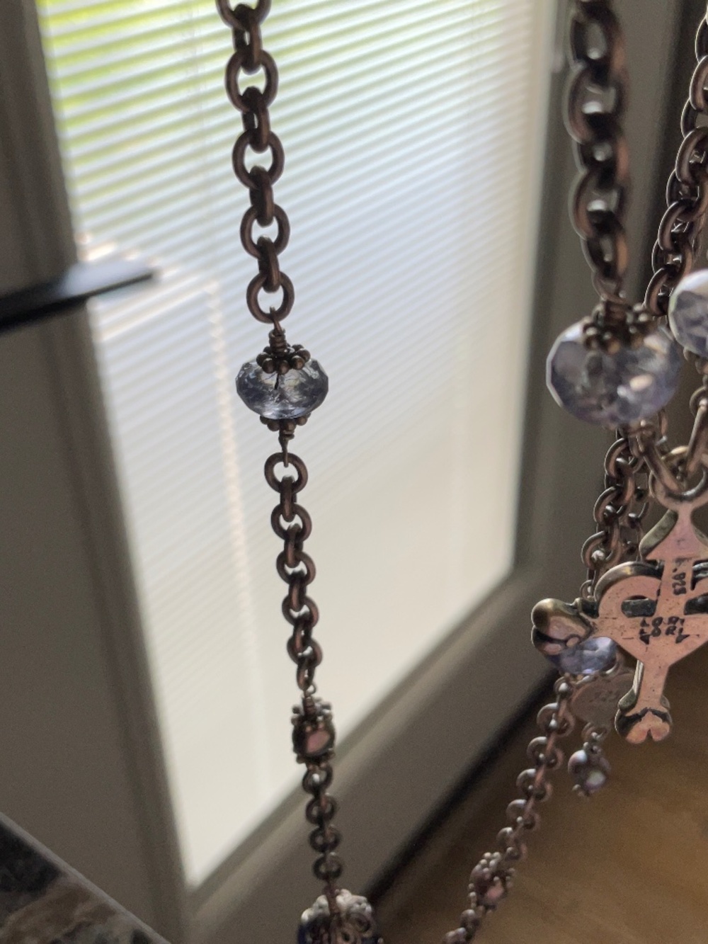 Vintage Sterling Silver, Amethyst, Double Strand Necklace